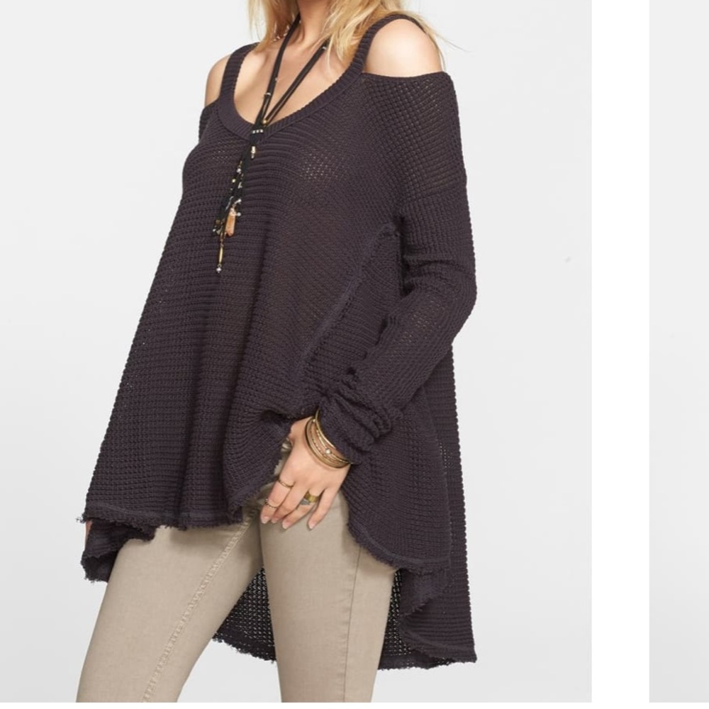 Free People Moonshine Cold Shoulder Sweater
